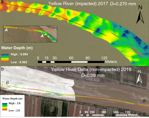 Multibean echosounder images of the Huange He River