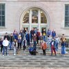 Faculty and students on Flannel Friday